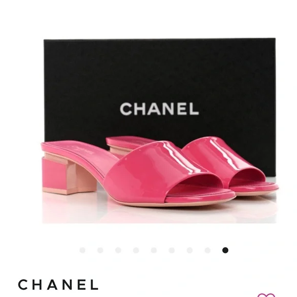 CHANEL calfskin CC mules - Picture 2 of 11